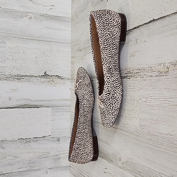 Madewell The Adelle ballet flat Spot Dot Calf Hair tan brown Dried Flax Size 9 - Picture 6 of 9